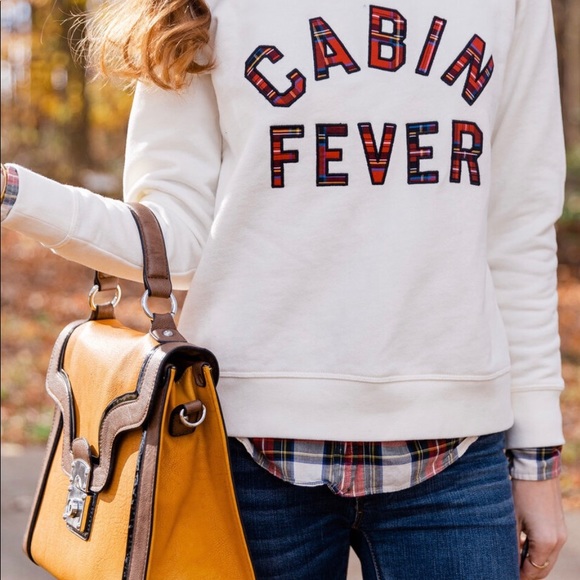 J. Crew Tops - J. Crew Embroidered Crew Neck Cozy Sweatshirt